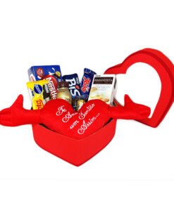 cesta chocolate coração