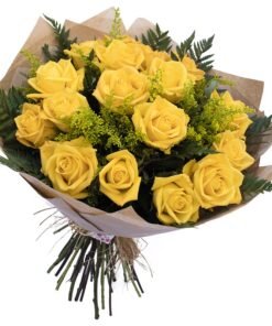 buquê 18 rosas amarelas