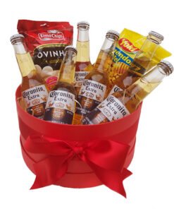 Cesta Cerveja Coronita e Amendoins